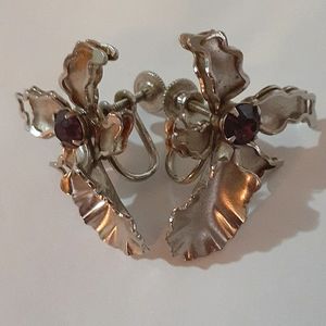 VTG BN Purple Orchid Earrings